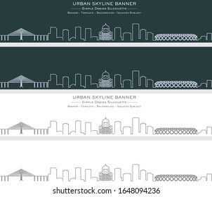 Manaus Single Line Skyline Profile Banner