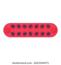 Mancala Congklak Traditional Board Game Flat Illustration. Clean Icon Design Element on Isolated White Background