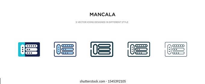 mancala icon in different style vector illustration. two colored and black mancala vector icons designed in filled, outline, line and stroke style can be used for web, mobile, ui
