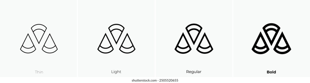 manchego icon. Thin, Light Regular And Bold style design isolated on white background