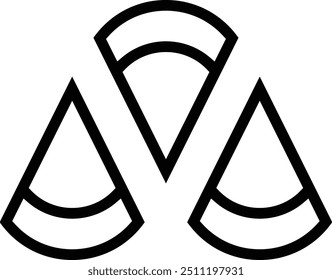 manchego icon. Thin linear style design isolated on white background