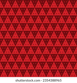 Manchester football team logo triangle head devil red seamless pattern.