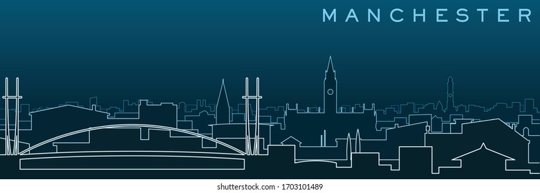 Línea de líneas múltiples de Manchester y lugares emblemáticos