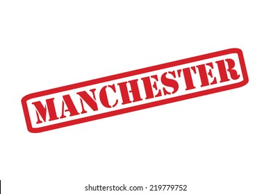 MANCHESTER Rubber Stamp vector over a white background.