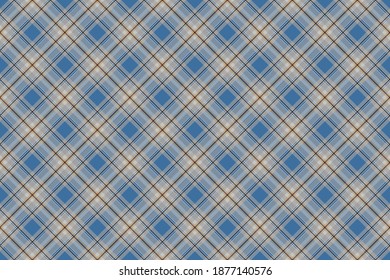 Manchester Tartan. Tartan imitation for prints on fabric and clothing, interior decoration, Scottish-style websites. Seamless pattern. Diagonal cell.