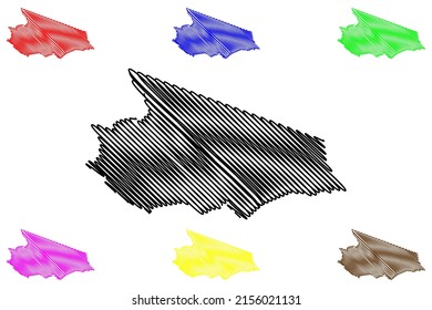Mancio Lima municipality (Acre state, Municipalities of Brazil, Federative Republic of Brazil) map vector illustration, scribble sketch Mancio Lima map
