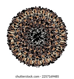 Mandal ornament in circle. Decorative vector design. 