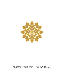 mandal set of Islamic golden elements texture