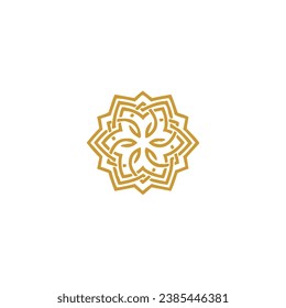 mandal set of Islamic golden elements abstract