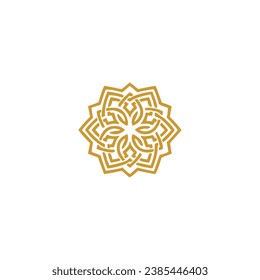 mandal set of Islamic golden elements decoration