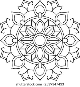 Ilustración de Arte vectorial mandal para imprimir