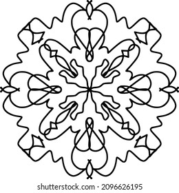Mandala 13 design vector logo icon illustration for print, poster, cover,  Oriental round pattern. Islam, Arabic, Indian, turkish, pakistan, chinese, ottoman motifs.
