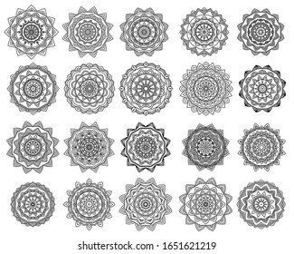 Mandala 20 Kollektion Premium Vektorillustration Mandala für Muster und Hintergrund