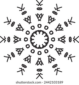 Mandala 5 Simple Vector Illustration