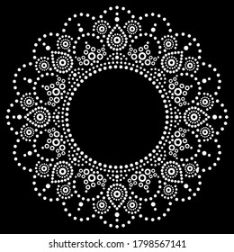 Mandala Aboriginal dot painting tribal vector mandala. Boho style ethnic design inspired by tribal art from  Australia.
