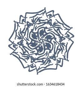 Mandala abstract circle design vector illustration. Abstract flower logo