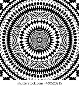 Mandala. Abstract circle vector geometric ornament.