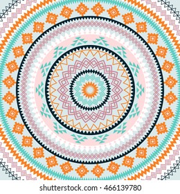 Mandala. Abstract circular vector ornament. Geometric pattern