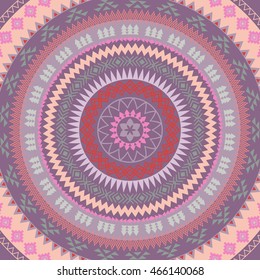 Mandala. Abstract circular vector ornament. Geometric pattern