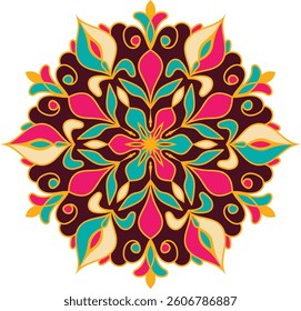 Mandala Abstract Coloring Design Art Premium Vector