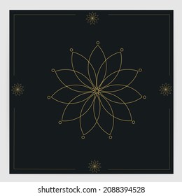 Mandala abstract creative background design, abstract light vector, banner template, square texture, editable eps