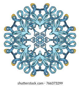 Mandala. Abstract decorative background. Islam, Arabic, oriental, indian, ottoman, yoga motifs. Vector ornament