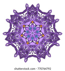 Mandala. Abstract decorative background. Islam, Arabic, oriental, indian, ottoman, yoga motifs. Vector ornament