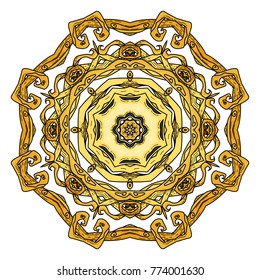 Mandala. Abstract decorative background. Islam, Arabic, oriental, indian, ottoman, yoga motifs. Vector ornament
