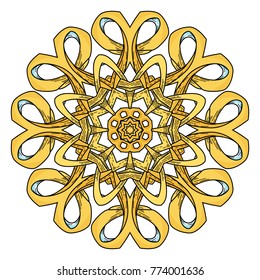 Mandala. Abstract decorative background. Islam, Arabic, oriental, indian, ottoman, yoga motifs. Vector ornament