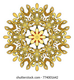 Mandala. Abstract decorative background. Islam, Arabic, oriental, indian, ottoman, yoga motifs. Vector ornament