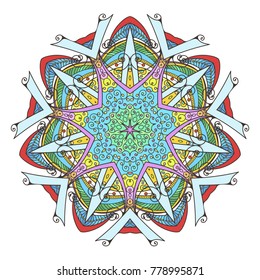 Mandala. Abstract decorative background. Islam, Arabic, oriental, indian, ottoman, yoga motifs. Vector ornament