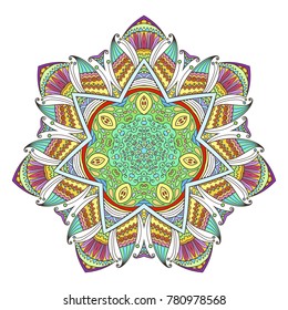 Mandala. Abstract decorative background. Islam, Arabic, oriental, indian, ottoman, yoga motifs. Vector ornament