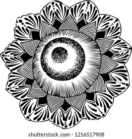 Mandala. Abstract ethnic round vector ornament.