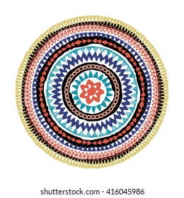 Mandala. Abstract ethnic round vector ornament.