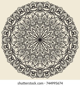 mandala abstract floral vector drawn