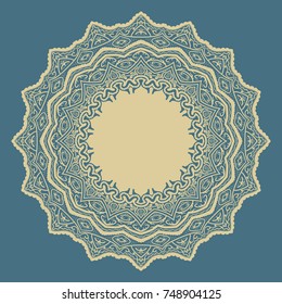 mandala abstract flower or floral vector background color