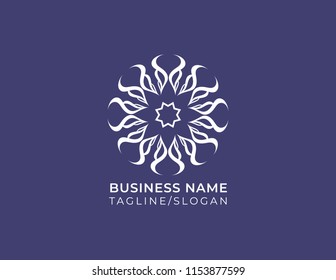 Mandala Abstract Flower Logo Template