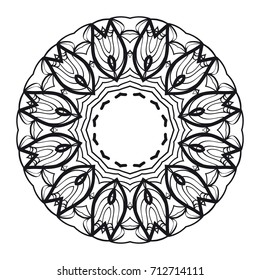 Mandala of abstract flowers. vector illustration. lace pattern