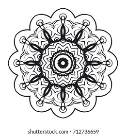 Mandala of abstract flowers. vector illustration. lace pattern