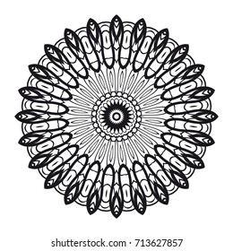 Mandala of abstract flowers. vector illustration. lace pattern