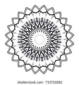 Mandala of abstract flowers. vector illustration. lace pattern