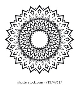 Mandala of abstract flowers. vector illustration. lace pattern