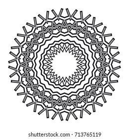 Mandala of abstract flowers. vector illustration. lace pattern