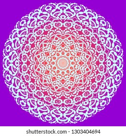 Mandala, abstract geometric round pattern.