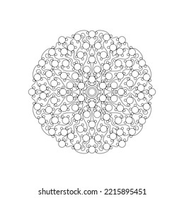 Mandala. Abstrakte Illustration. Ornament für Dekoration, Karten usw. Farbbuch