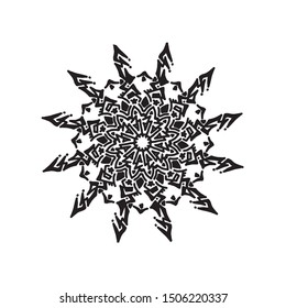 Mandala of abstract image of traditional texture in the village