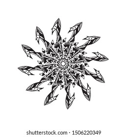 Mandala of abstract image of traditional texture in the village