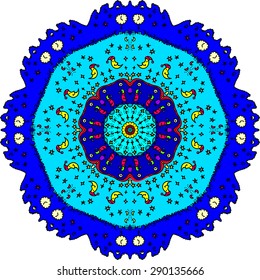 Mandala. Abstract ornament in circle. Vector illustration.