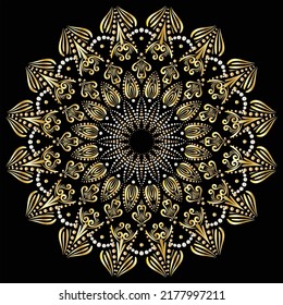 Mandala - Abstract Ornate Decorative Filigree Scroll-work Pattern. Very artistic and creative stylized designs. Vector Illustrations.