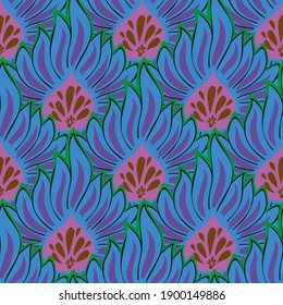 Mandala. Abstract round ornament seamless vector pattern.seamless folk pattern vector sketch illustration